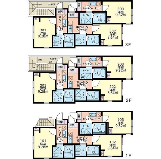 売りアパート 9,967万円 利回り 6%